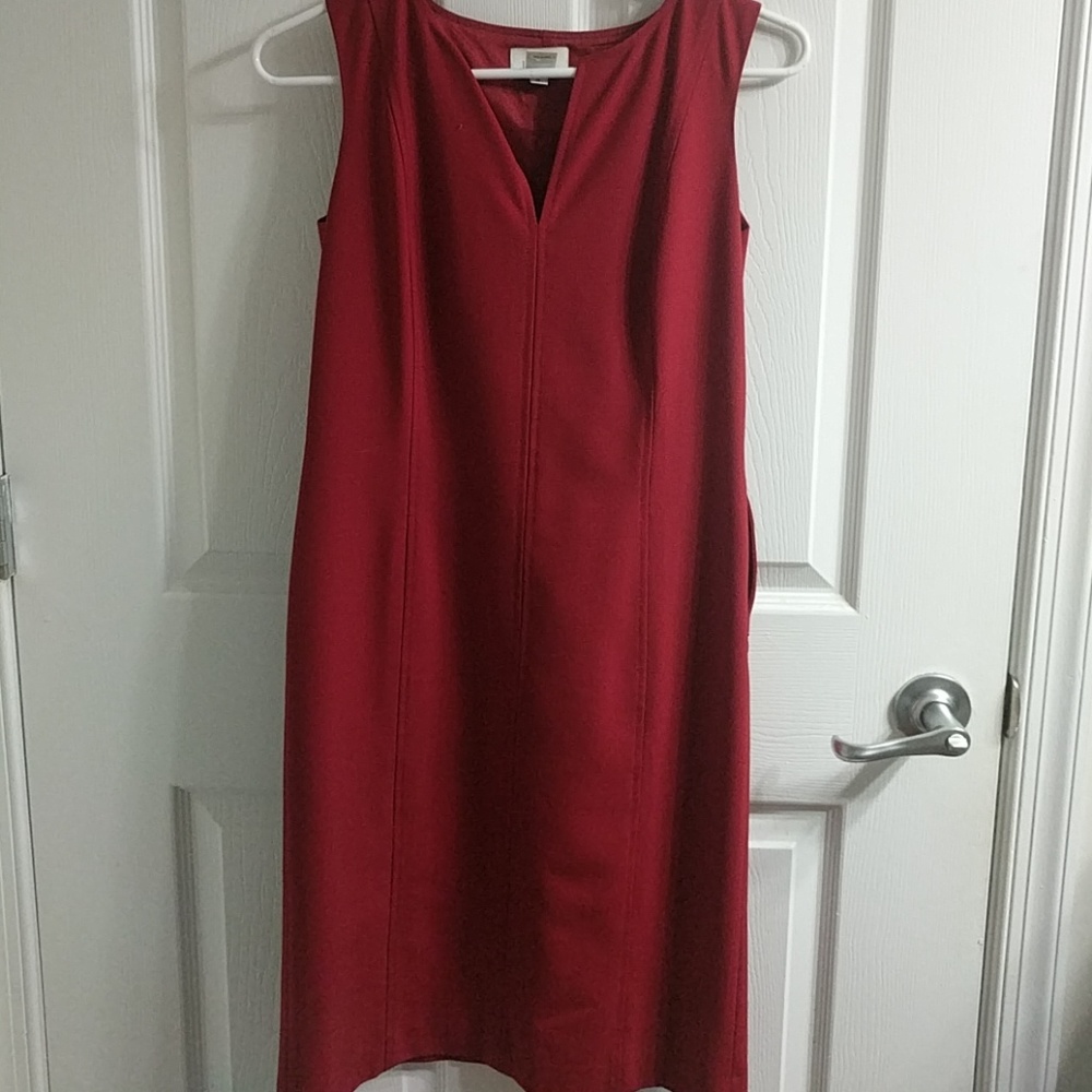 Ann Taylor Loft red sleeveless dress